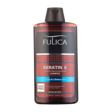 شامپو تقویت کننده مو فولیکا مدل Keratin E فاقد سولفات حجم 400 میلی لیتر